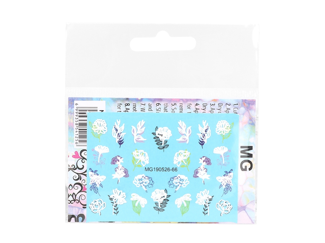 Pegatinas Autoadhesivas Para Uñas Con Diseño Grabado, Decoración Para Salones De Belleza (flor)