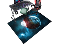 Tapete Cadeira Gamer Escritório Antiderrapante 90 X 120 Cm Madeira