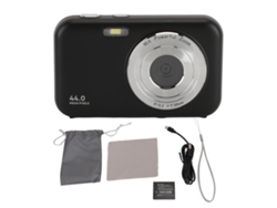 Cámara Digital Compacta De Viaje 1080p, 44 Mp, Zoom 16x Con Micrófono Integrado - Negra