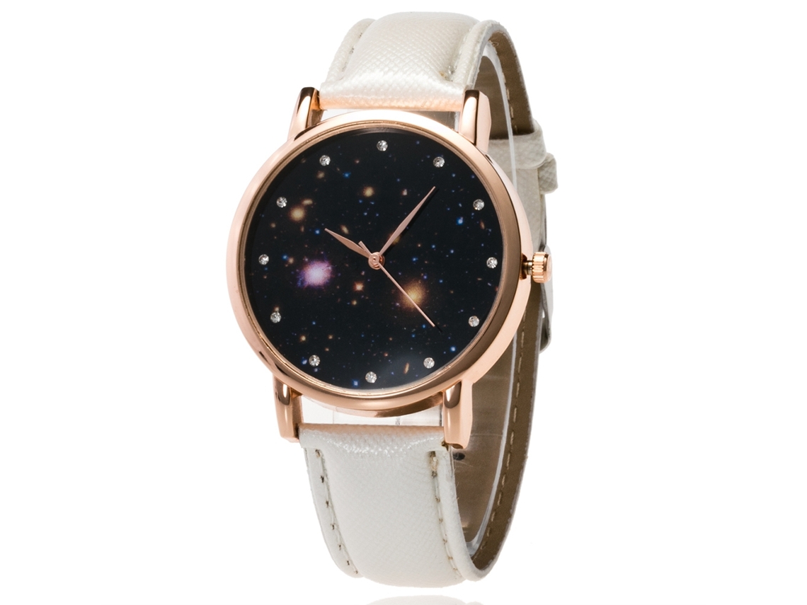 Reloj De Pulsera De Cuarzo Para Mujer Zhoulianfa Con Correa De Cuero Sintético Blanco.