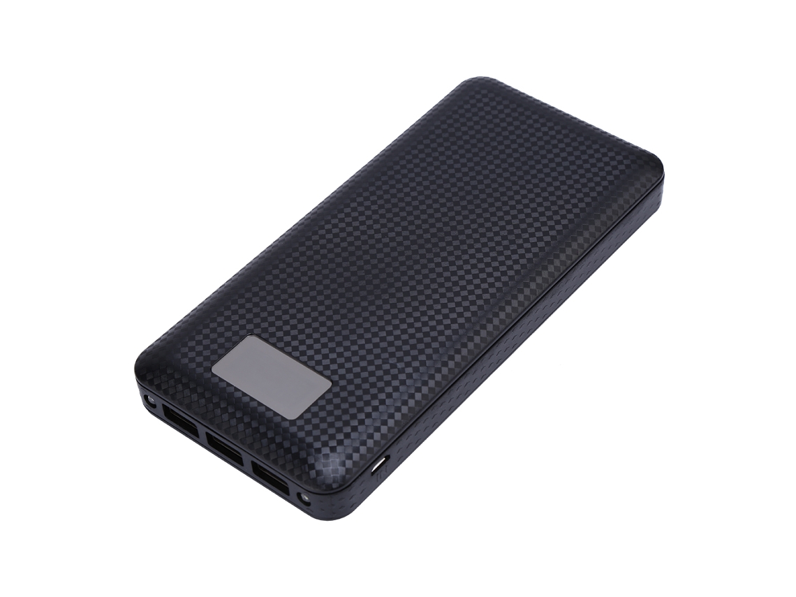 Caja De Funda Para Power Bank De Baterías 7x18650 Con 3 Puertos Usb, Lcd, Linterna Led, Color Negro, Kit Diy