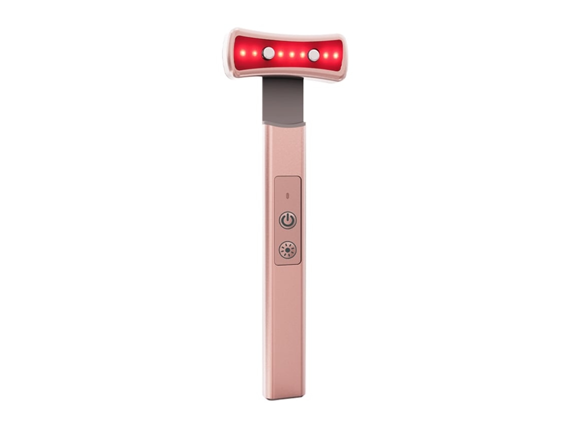 Terapia de luz roja para rostro, dispositivo de terapia de luz LED 6 en 1 para la piel de los ojos, barra facial con masajeador facial, Ba Yunzii