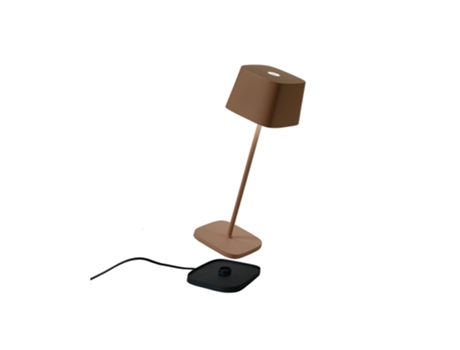 Lámpara de mesa LED Ofelia Pro Corten, recargable y regulable ZAFFERANO