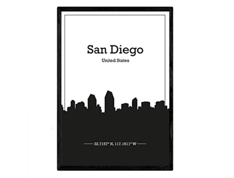 Poster NACNIC Mapa de Sandiego USA (A3)