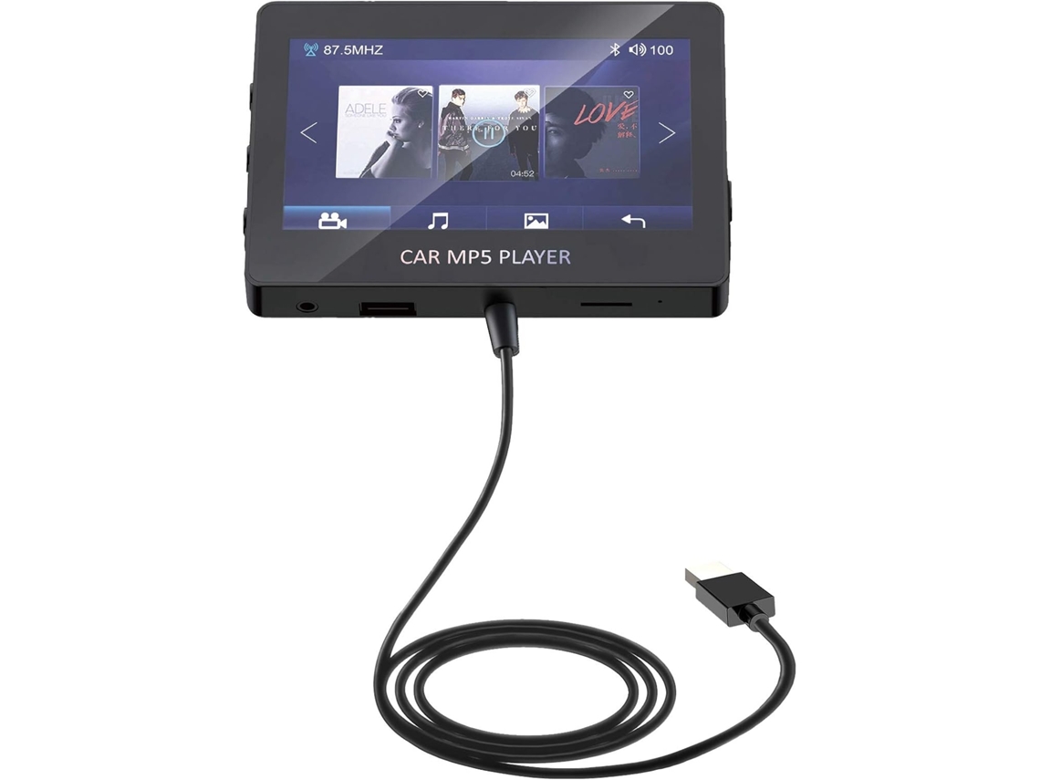 Reproductor Mp5 Para Coche Con Bluetooth 5.0, Transmisor Fm, Compatible Con Discos Tf/u Y Discos Electrónicos Para M6