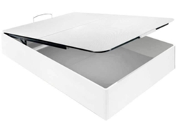 Canapé AZNAR Abatible Tapa Partida Antipolvo Altura 33 Cm - Blanco - 150X200Cm