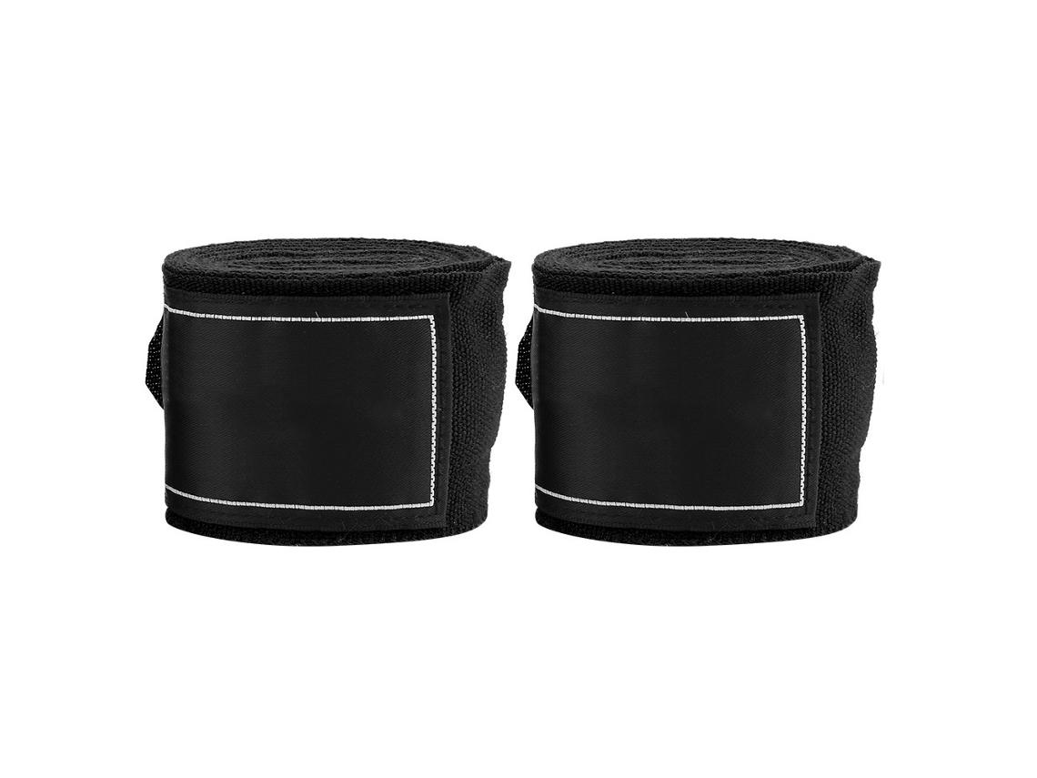 Omni-20262pcs 2.5m Cinta Elástica Para Boxeo Sanda Muay Thai Mma Taekwondo Vendas Para Manos (negras)