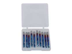 10 Fresas Espirales De Carburo Cementado Con 1 Ranura, Recubrimiento Nano, Color Azul, 3,175 Mm