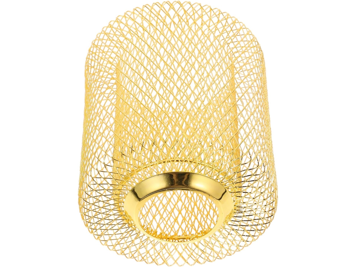 Lámpara Colgante De Hierro De 100x120 Mm Con Diseño Dorado.