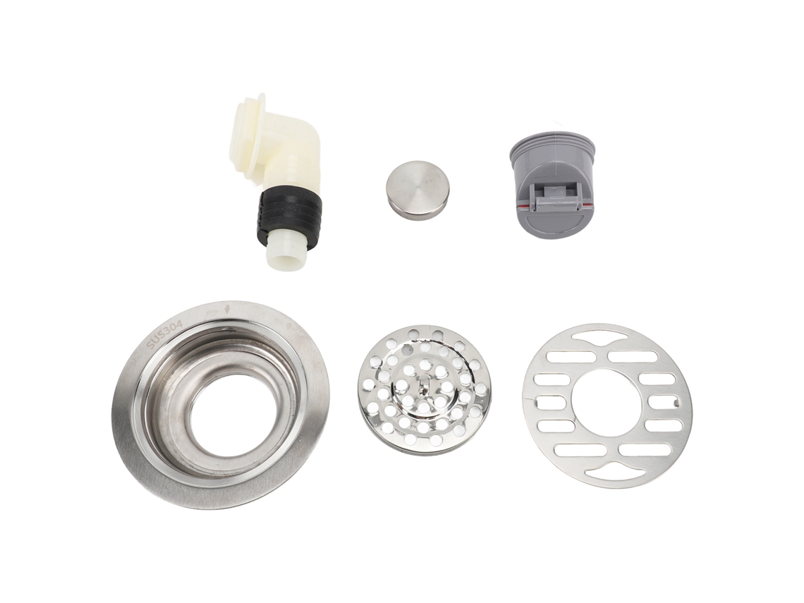 Kit De Desagüe Redondo Para Suelo De 10 Cm, De Acero Inoxidable, Con Filtro Antiolor Y Para Pelo, Para Baño De 50-75 Mm.