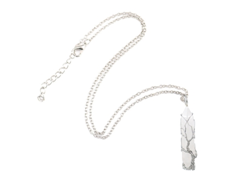 Collar Hexagonal De Cristal - Cristal Blanco Collar Hexagonal De Cristal - Cristal Blanco JEIIBRZUI