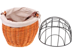 Cesta De Bicicleta De Ratán Para Mascotas