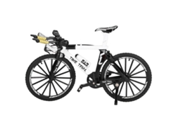 Bjww - Bicicleta de montaña miniatura de aleación de metal para decoración del hogar, la oficina y como regalo (Blanco)