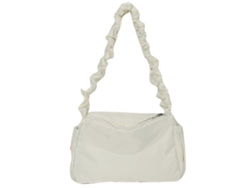 Bolso bandolera retro para mujer, primavera/verano, de nailon con cremallera, blanco.