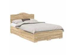 Maison Exclusive - Estructura De Cama Con Cabecera Roble Sonoma 135 X 190 Cm