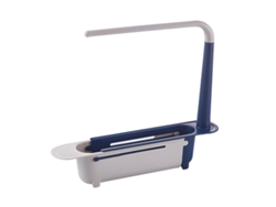 RNEMITERY Estante telescópico para fregadero, organizador de fregadero de longitud ajustable para cocina con ventilación y drenaje, diseño expandible, estante d
