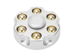 Ats-juguete Giratorio De Dedo Desmontable Para Aliviar El Estrés Juguete De Decompresión De Metal Para Hogar Y Oficina Plata