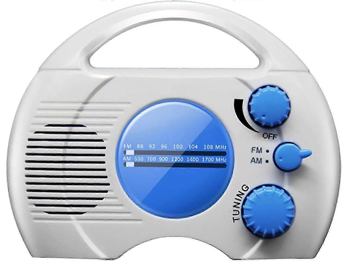 Radio de ducha impermeable, altavoz de ducha con radio AM/FM, radio portátil colgante _wyt 2025 GOKOCO (pilas no incluidas)