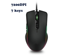 YIZHOOD GM06 RGB LED ratón con Cable USB 2000 DPI 4 botones Cable ordenador Gamer para PC portátil ratón óptico negro