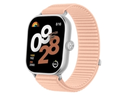 Bracelete Para Xiaomi Band 9 Pro / 8 Pro - Nylon Trançado - Fecho De Velcro Rosa