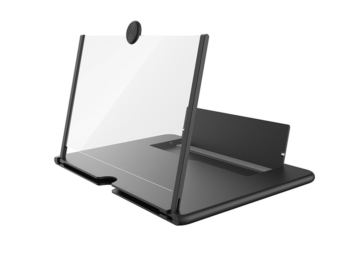 Amplificador De Tela 3d Para Smartphone 12 Polegadas Pasta Com Suporte, Lente Fresnel, Alta Definição, Proteção Ocular