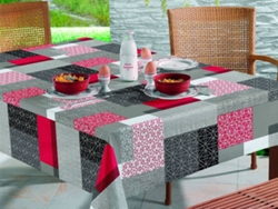Mantel HULEHULE TEX Mirka (Gris, Rojo y Blanco - 140 x 100 cm)