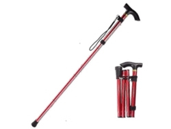 Bastón plegable ajustable con base para senderismo, trekking y otros deportes. Fabricado en aleación de aluminio. 1 unidad. Bastón de alta calidad.