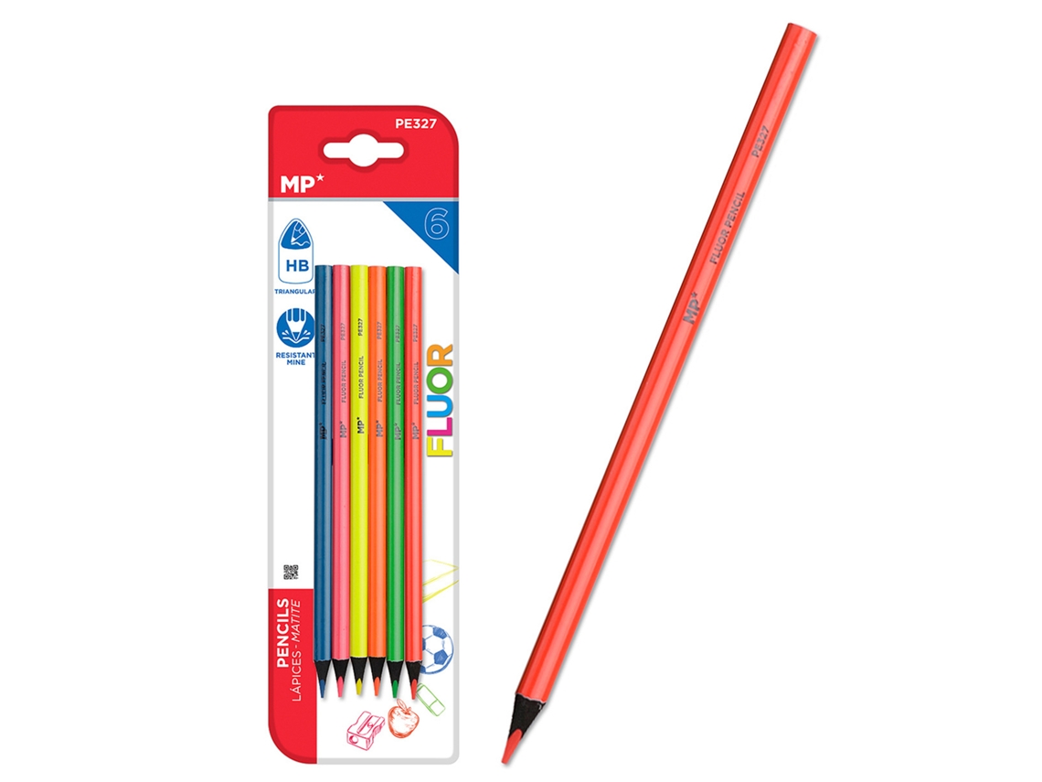 Juego de 6 lápices fluorescentes Dam