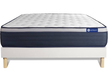 Conjunto de Somier Blanco + Colchón ACTISOM Actilatex Max (135x200 cm - Látex)