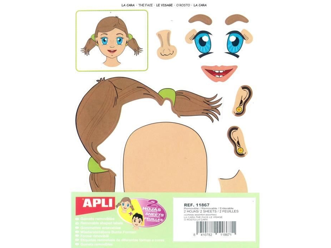 Pegatinas reposicionables - La cara - 24 pasos…