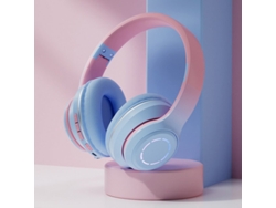 Auscultadores Bluetooth Dobráveis 5.2 Design De Cor Gradiente Música Sem Fio Gaming Azul