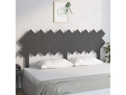 Cabecero De Cama Madera Maciza De Pino Gris 178x3x80,5 Cm