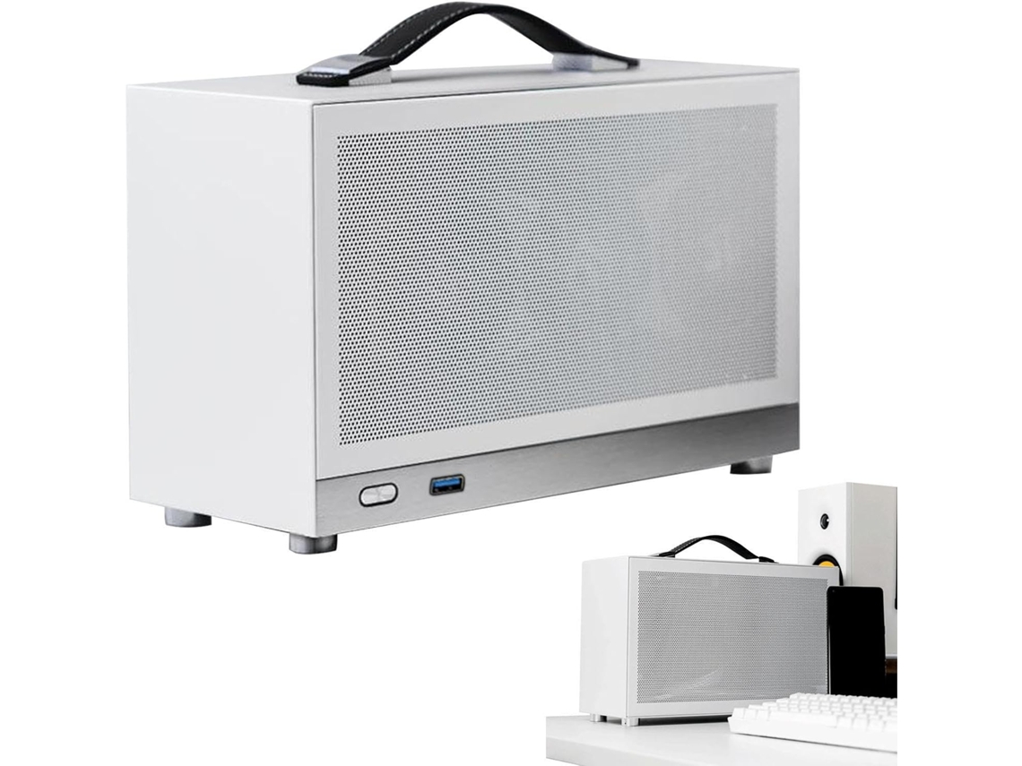 Caja para PC ITX, chasis de aleación de aluminio, de escritorio con USB, para ordenador doméstico, SFUSHOS