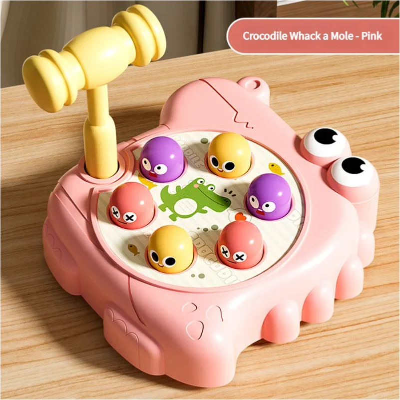 Juguete Whack-a-mole (rosa), Un Juguete Educativo Para La Primera Infancia Apto Tanto Para Niños Como Para Niñas.