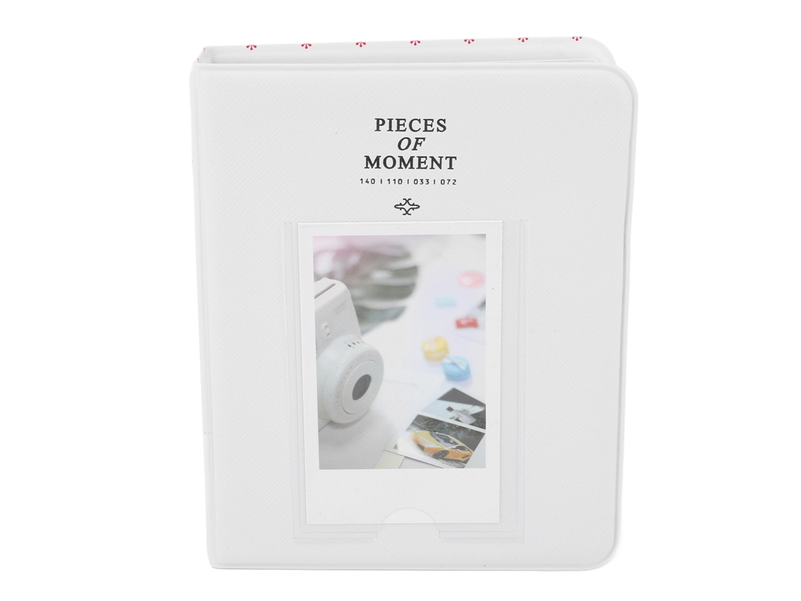 Álbum De Fotos Portátil De 64 Bolsillos En Cuero Pu 3in Para Mini 12 11 9 Cámara Instantánea Blanco