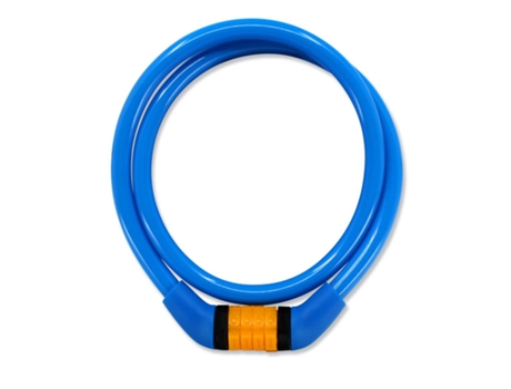 Candado de bicicleta CRAZY SAFETY azul para niños con sistema de correspondencia numérica