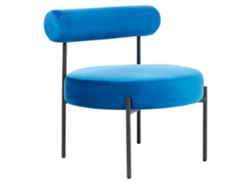 Sillón BELIANI Alpha de Terciopelo Azul 60x60x66