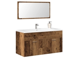 Espejo para muebles de baño de madera antigua tallada Wsd22207 Lovely Home