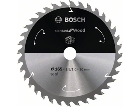 Disco de Sierra Circular BOSCH Standard para Madera Para Sierras a Batería 165x1.5/1x20 T36