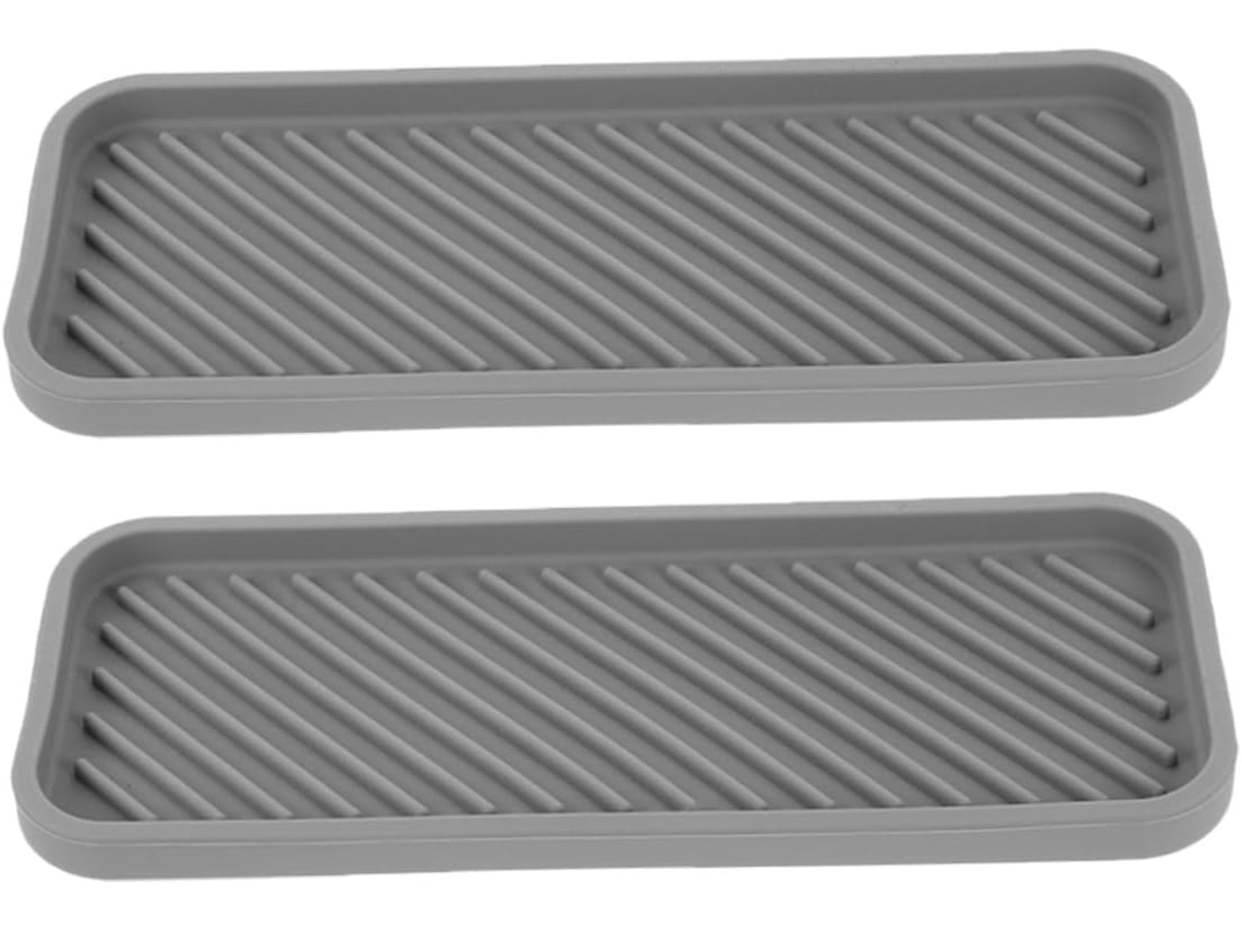 Bandejas Silicona 2 Piezas Organizador Impermeable Artículos Soporte Compacto Jabones Accesorios Fácil Limpiar