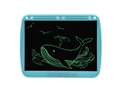 Línea Monocromática (azul)15 Recargable Escritorio De Mano, Doble Lápiz Escritorio Lcd Niño Dibujo Tablero