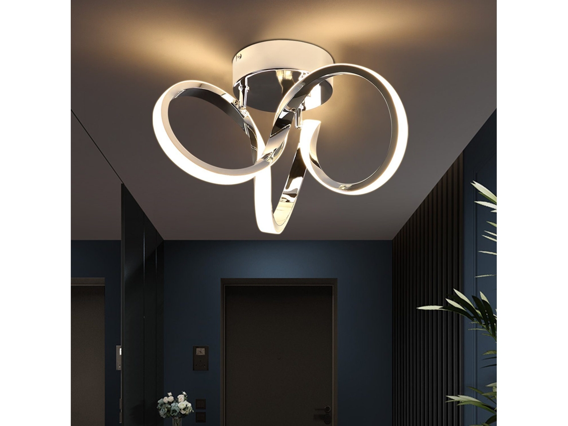 Zmh Lámpara De Techo Led De 31 Cm De Diámetro, Moderna, De Aluminio, Para Salón O Dormitorio.