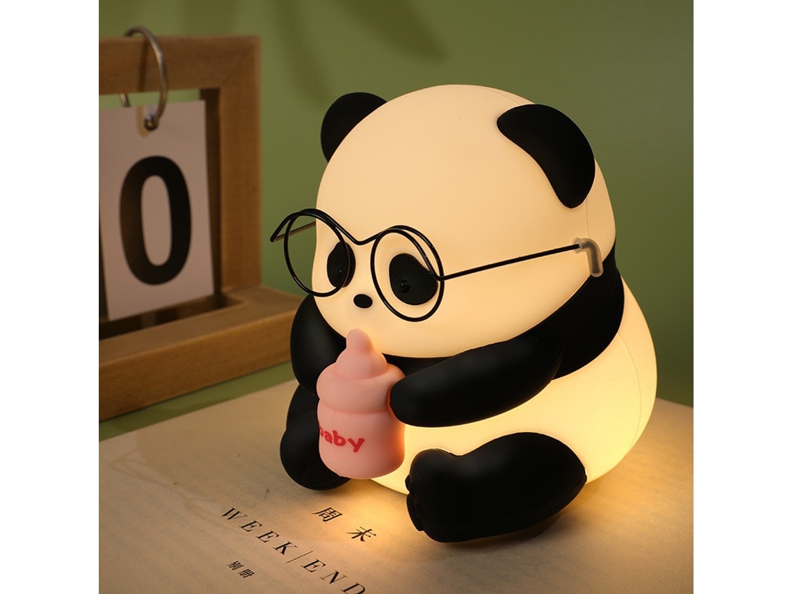Lámpara Huahua Panda Atenuación De Tres Niveles Temporización Colorida Carga USB Lámpara De Silicona Pat D SIURN