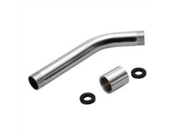 Extensión de brazo de ducha de mano de acero inoxidable plateado para montaje en pared