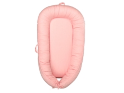Cuna portátil para bebé de algodón transpirable con funda extraíble, 90x50cm DIGITALLAB (rosa)