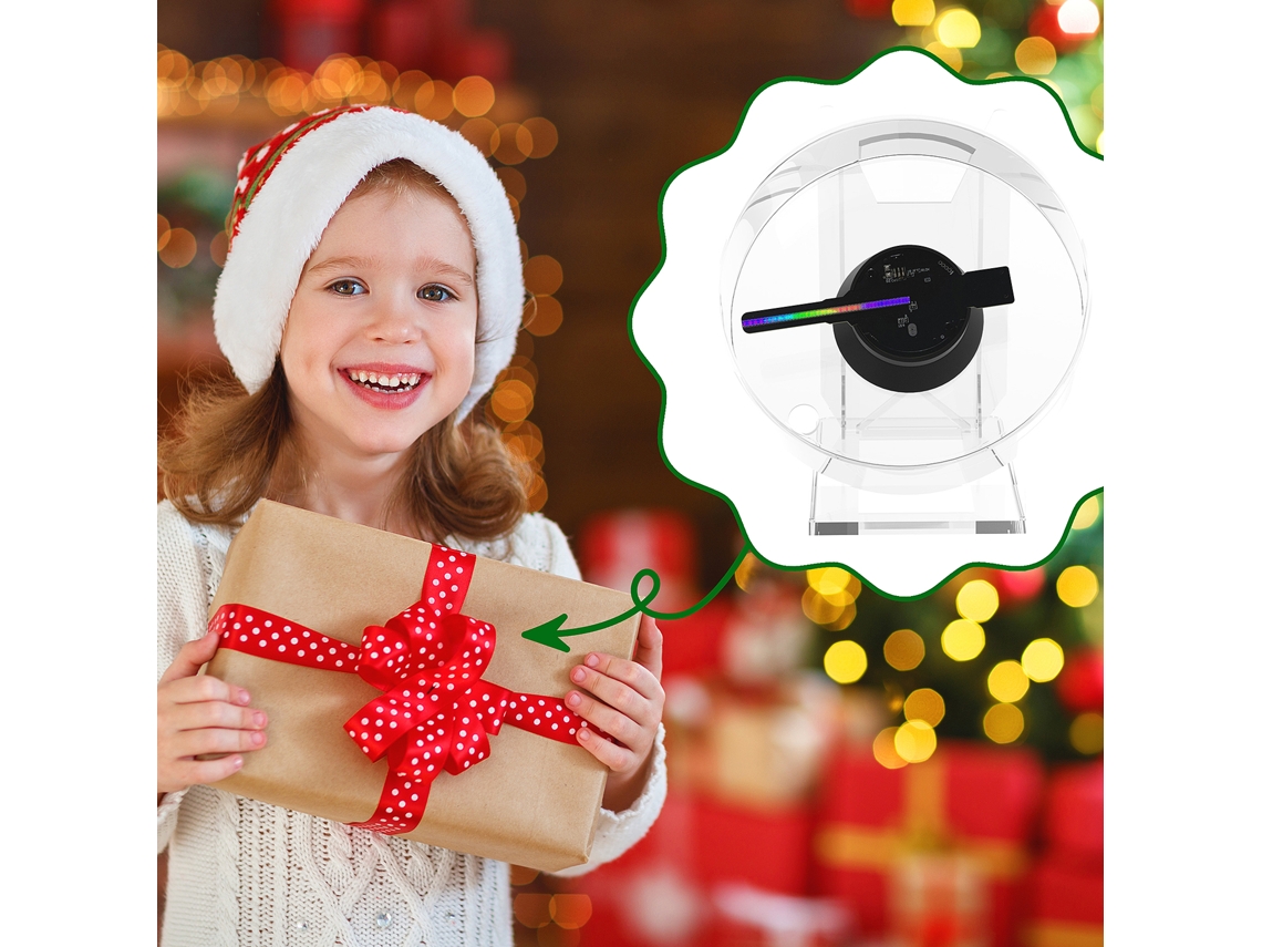 Proyector Holograma 3d Led Fan Publicidad Tiendas Exposiciones 16gb