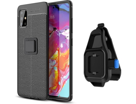 Funda Samsung A51 Rugged Leather con Soporte de Cintura Negro
