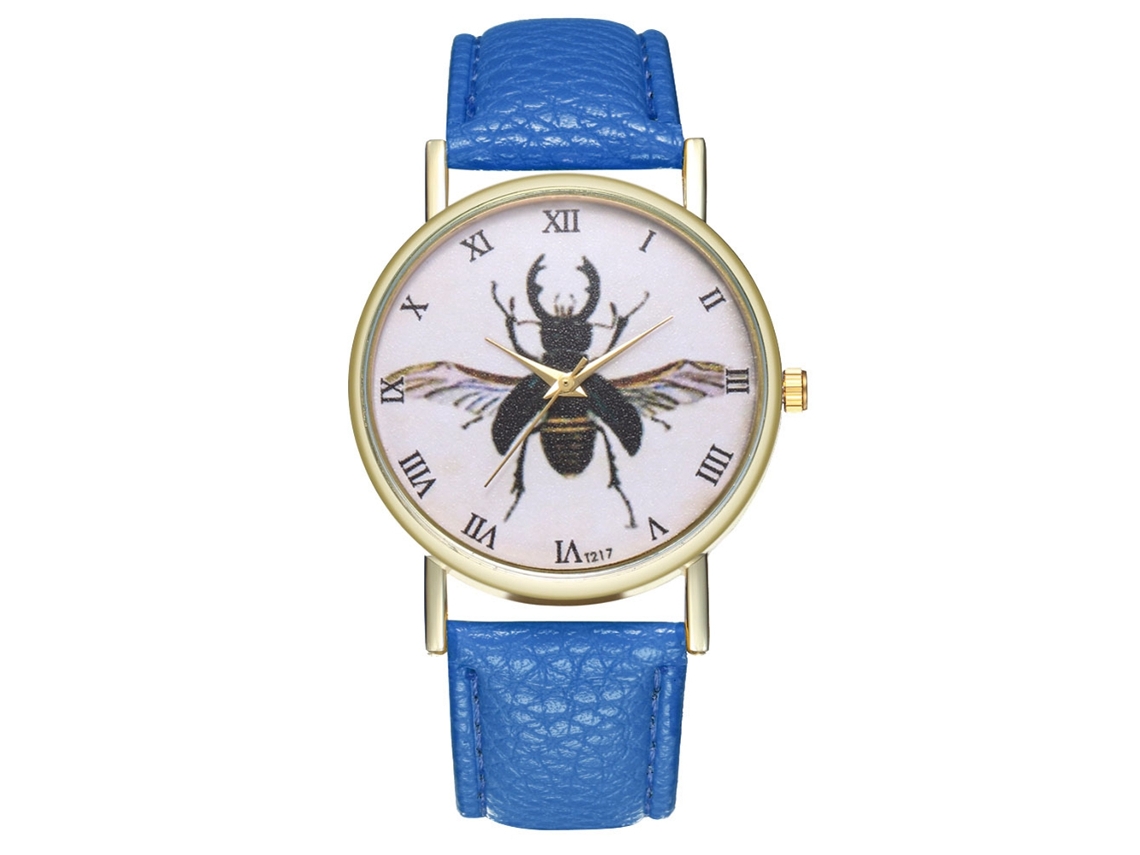 Reloj De Pulsera Analógico Para Pareja Con Correa De Poliuretano En Azul Marino: Estilo Moderno Y Sencillo.