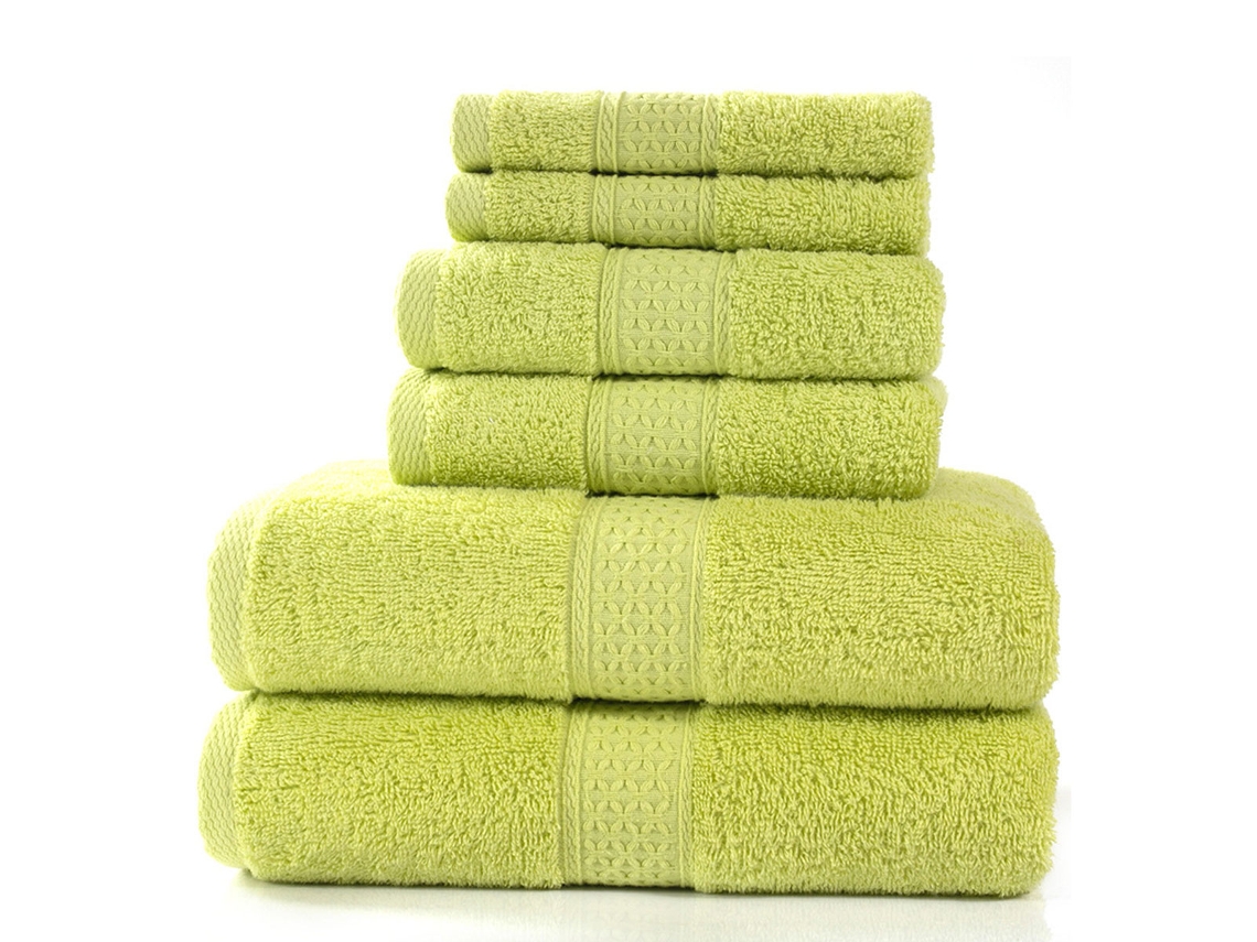 Colección De Ropa De Baño De Lujo, 100 Algodón Hilado En Anillo, Ideal Para Hoteles Y Spas. Toallas Ecológicas De Color Verde Hierba. Toallas Y Toal
