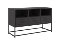 Maison Exclusive - Mueble Para Tv De Acero Negro 100,5x39x60,5 Cm